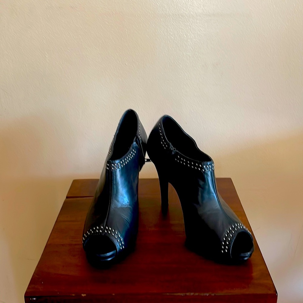 Jonak Paris black luxury leather high heels